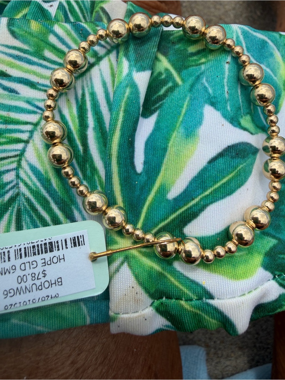 Enewton hope gold 6mm Beaded Stretch Bracelet NWT - Picture 2 of 2